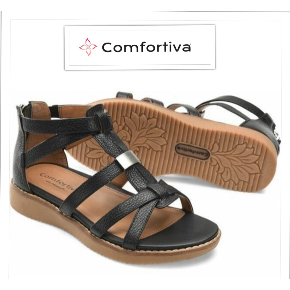 Comfortiva Black Women's Sandals